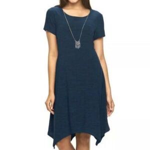 AB Studio Blue  Women's  Dress Short shift Size L #4 fast shipping